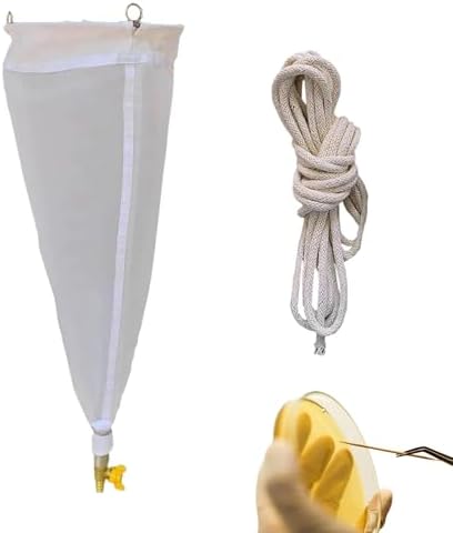 Fine Mesh Plankton Net, 20/25 μm Nylon, 23.62 in Length, Perfect for Collecting Phytoplankton & Protozoa, Ideal for Biological Sampling & Experiments