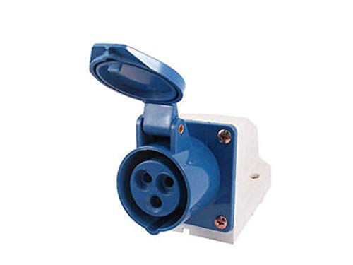 Plastic 16A 3-Pin IP44 Industrial Plug, Wall or Panel Socket, Splitter Plug 220-250V