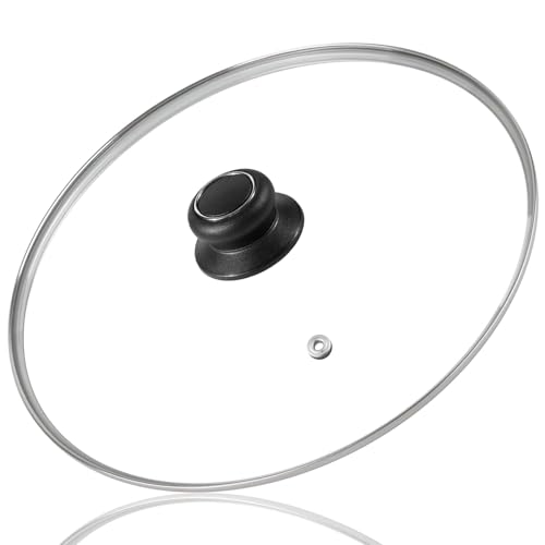 10 Inch Tempered Glass Lid Compatible with Lodge Skillets, Caraway Frying Pan, OXO Obsidian Fry Pan Skillet, Pan Lid, Pot Cover, Dutch Ovens and Other 10-10.25" Cookware