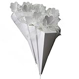 50Pcs Candy Box Ice Cream Shape Candy Case Container with Chiffon Ribbon for Birthday Treat Container Wedding Party Supplies