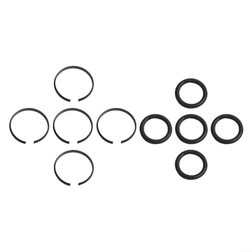 Image of 5 Pack 1", 3/4", 1/2” and 3/8" Impact Retaining Ring Clip Impact Friction Ring with O-Ring for Electric/Pneumatic Type Impact Wrench Socket Retainer Rings(3/8)