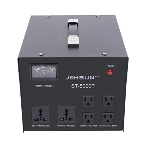 TITIDU 5000W Step Up/Down 220v to 110v Electrical Power Voltage Converter Transformer Circuit Breaker Protection
