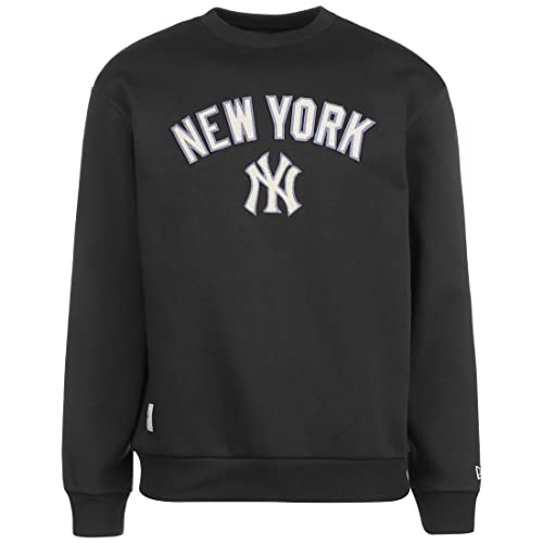 New Era MLB Heritage Patch OVRSZ Crew NEYYAN NVY Hoodie Blue, XS