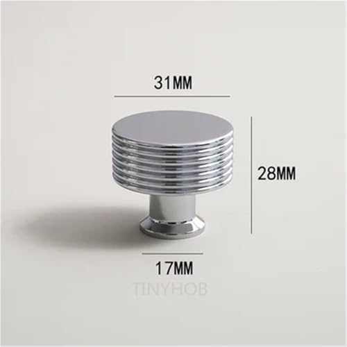 Boutons de meubles en laiton finition chrome brillant chic