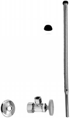 5 in. Nominal x .38 in. x 15 in. Round Handle Corrugated Riser Kit - Satin Nickel