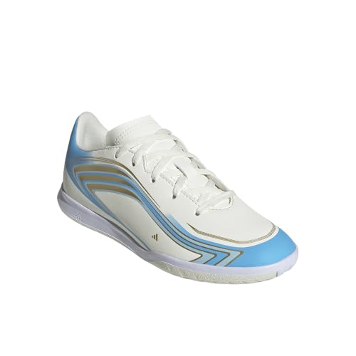 adidas Unisex-Kids F50 Messi Club Indoor, IvorySemiBlueBurstIceyBlue, 2.5 by adidas - Used condition - Image 2