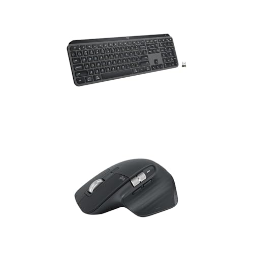 Image of Logitech MX Keys S Wireless Keyboard, Low Profile, Fluid Precise Quiet Typing + MX Master 3S Bluetooth Edition Wireless Mouse, No USB Receiver - Ultra-Fast Scrolling, Ergo, 8K DPI, Graphite