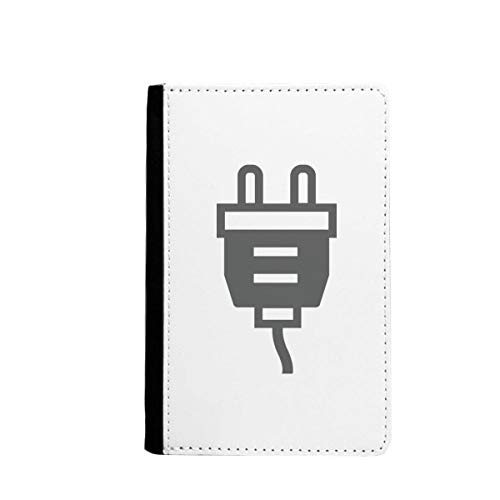 Étui portefeuille de voyage avec câble de charge noir élégant pour passeport sécurisé