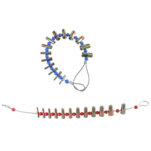 Misuratore di filettatura per l'identificazione delle viti e dei bulloni con controllo di filettatura con identificatore metrico da 30,5 cm e 14