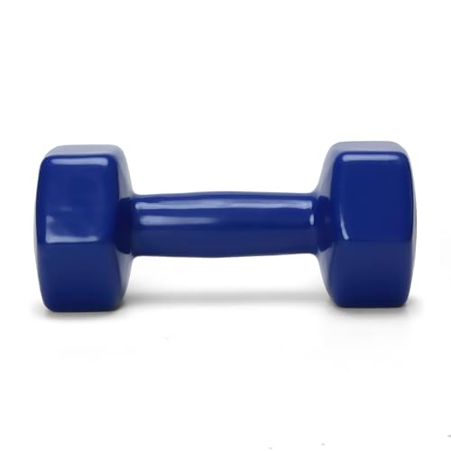 Image of Amazon Basics Vinyl 12 Pound Dumbbells - Set of 2, Blue