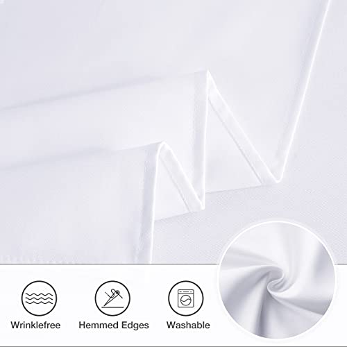 Veeyoo Rectangle White Table Cloth - Washable Cotton Tablecloth Waterproof And Wrinkle Resistant, Decorative Fabric Table Cover For Dining, Party, Outdoor, 60X126 Inch White Tablecloths #TOP2