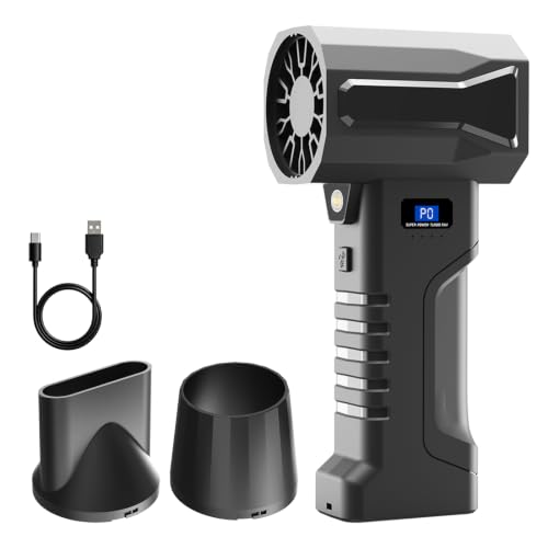 Small Cordless Leaf Blower,Mini Turbo Jet Fan with LED Light for Lawn Care