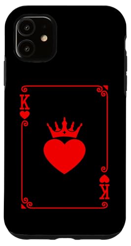 Coque pour iPhone 11 Costume d'Halloween King of Hearts King and Queen Easy Couple