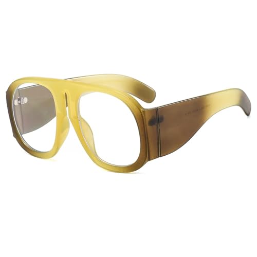 Lunettes de soleil surdimensionnées steampunk pour femmes avec verres dégradés marron