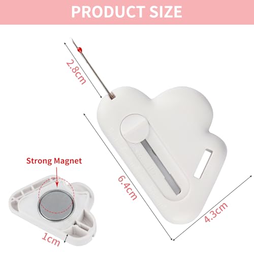 image for TOOVREN Magnetic Seam Guide for Sewing Machine with Seam Ripper Thread