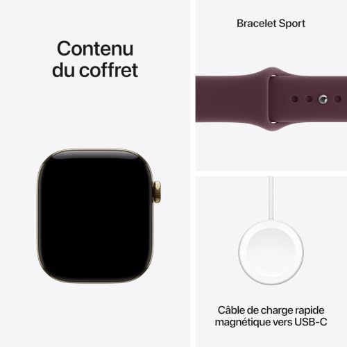 Apple Watch Series 12 GPS + Cellular 42 mm Boîtier en Or radieux avec Bracelet Sport / - vue 10