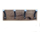 Rustic Farmhouse Christmas Stocking Holder for Wall Hanging - Holds 8+ Stockings, Reclaimed Wood, No Mantle Needed In Rustic Oak