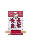 Nuvole di Stoffa Set 4 Ausstechformen + Nudelholz "Weihnachtsgeschichte" VARIANTE: A