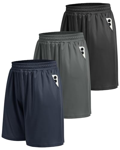 Boojo 3 Pack Athletic Gym Mens Shorts cover