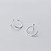 Minimalist Mini Stick T Bar Half 18G Huggie Hoop Cuff Stud Earrings 925 Sterling Silver Small Hoops Nose Rings Cartilage Tragus Fashion Geometric Piercing Studs for Women Men Sensitive Ears