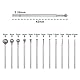 LT Easiyl 12 Stück Diamantfräser-Set mit Rundem Kopf Steinschnitzset 0,5–8mm Kugelkopf Diamantfräser Passend für 3/32 Zoll Dorn Kompatibel mit Rotationswerkzeug Silber