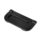 Txinmin 2-9/10-inch Long Zinc Alloy Flush Recessed Handle Black Subtle Door Drawer Finger Pull Sliding Barn Door Handles and Pulls, 2pcs, Black