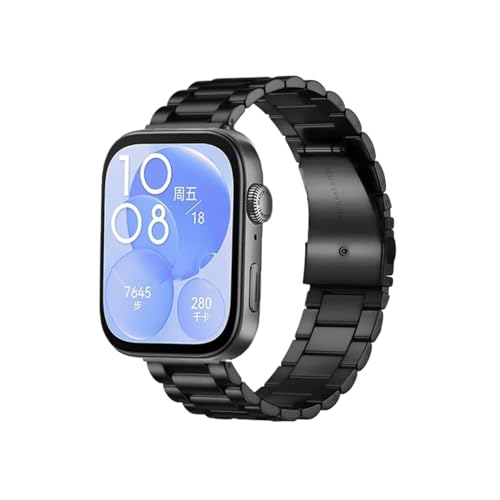 [LOKLNEYK] �ɓK������Huawei Watch Fit 4/3 / Fit 4 Pro�p���^���X�`�[���X�g���b�v(Black,For Huawei Fit 4 pro)