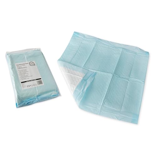 Medi-Inn Krankenunterlagen 10 x 10 = 100 Stück, 60 x 60 cm, 12-lagig, Inkontinenz Bett Unterlage Einweg, für Erwachsene Kinder Baby