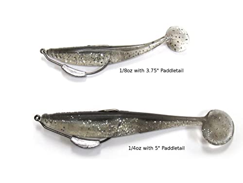 Harmony Fishing - Razor Series Weighted Swimbait Hooks (5 Pack) (1/8 Oz (#3/0)) #TOP4