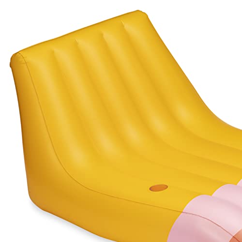 Funsicle 5.8 Ft Happy Sleeper Inflatable Floating Lounge With Cup Holder #TOP5