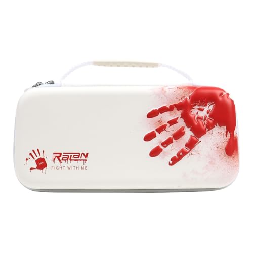 VRTYVEYBB Funda para Nintendo Switch 2, color negro y rojo con huellas de manos sangrientas, impermeable y a prueba de caídas