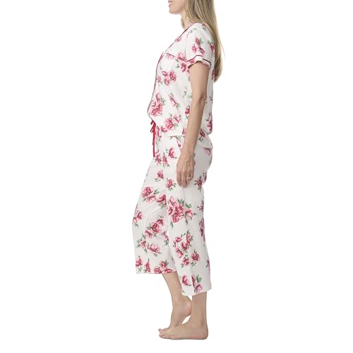 Image of Karen Neuburger Women's Short Sleeve Girlfriend Capri Pajama Set