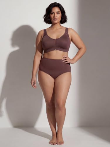 Image of SOIE Women's Full Coverage Minimizer Bra|Non Wired, Non Padded, Triple Layered Cups|Breathable Stretch Cotton with Lace & U-Back Support