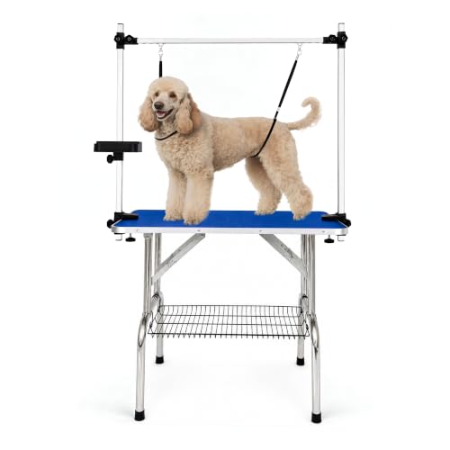 36" Foldable Dog Grooming Table with H-Frame