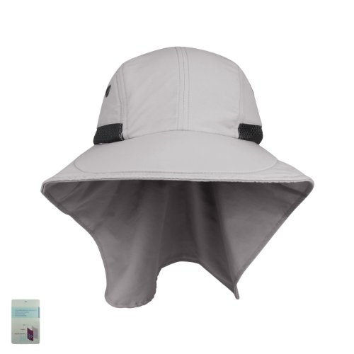 Juniper Women's Large Bill Cap With Flap, One Size, Grey #TOP1