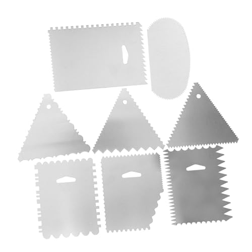 GLEAVI Lot De 8 Grattoirs à Pâtisserie En Acier Inoxydable Dents De Scie, Grattoirs à Glaçage Lisse, Outils Pour Crème Au Beurre, Ustensiles Pour Pâtisserie, Décoration De Gâteaux, La Cuisine Diy