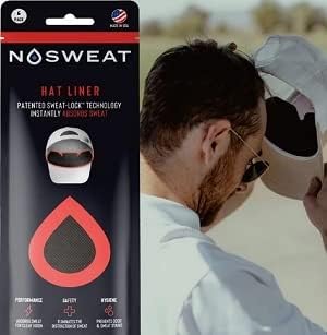 NoSWEAT 帽子 汗取り パッド 汗止め キャップライナー 汗吸収 シート ハットライナー 汗 テープ 汗防止 バケハ 特許取得 米国製 (6枚入) 正規品