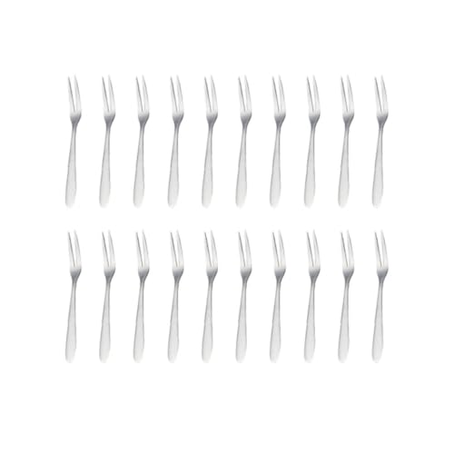 Lurrose �V���o�[�F�X�e�����X���~�j�t���[�c�t�H�[�N20�{�Z�b�g �g�ѕ֗��g���₷���f�U�[�g�t�H�[�N �P�[�L��T���_�ɍœK �o�[�⃌�X�g�������􂷂�G���K���g�ȃf�U�C�� ��13×1cm�T�C�Y