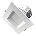 Morris 72646 LED Square Downlight - New Construction 4" 10W 3000K Smooth Trim