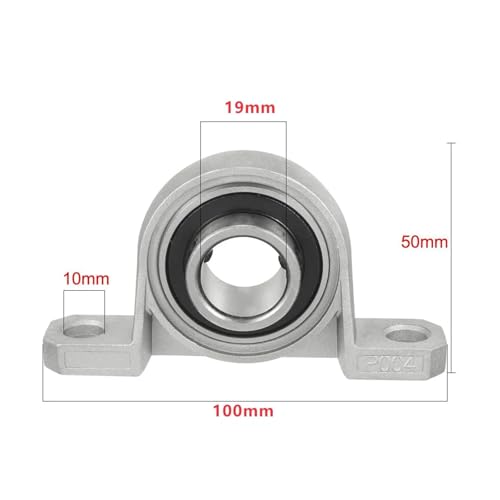 Cojinete KP004 de 19mm en aleación de zinc con soporte autoalineable de dos piezas 3