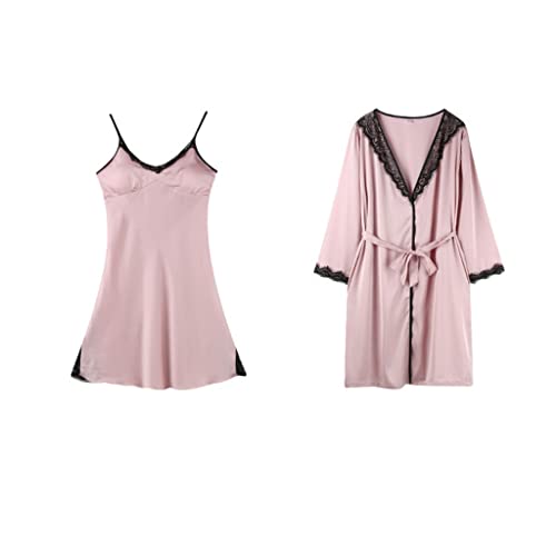 Chemise de nuit col en v et kimono dentelle résolvant le manque de confort
