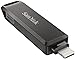 SanDisk 128GB Phone Drive for iPhone, iPad Tablet & USB TypeC Devices - 3.2 Gen 1 Dual Flash Drive for Lightning & Type-C (NOT Type-A) SDIX70N-128G-GG6NE Bundle with 1 Everything But Stromboli Lanyard