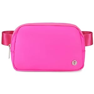 Sienien Belt Bag For Women Girls Kids Fanny Pack Fashionable Waist Packs Crossbody Bag With Adjustable Strap Waterproof Hot Pink