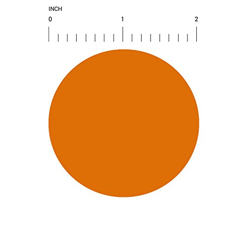 Chromalabel 2 Inch Round Permanent Color-Code Dot Stickers, 500 Per Roll, Orange #TOP1