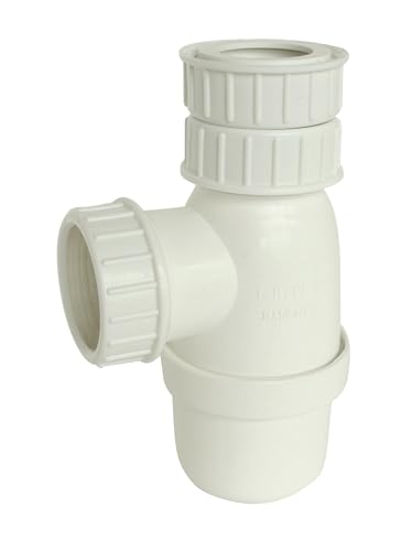 SOMATHERM FOR YOU - P415 - Sifón de gran capitalización Ø32 de plástico - 33/42 - de plástico blanco - Altura regulable de 195 a 265 mm - 33/42 Llegada