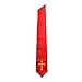 D DODOU Unisex Adult Clergy Stole with Embroidered Cross Wedding Stole Church Choir Stole (Red, 60 inch)