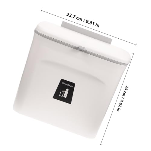Caneca de basura de pared Toyvian 7L blanca miniatura 2