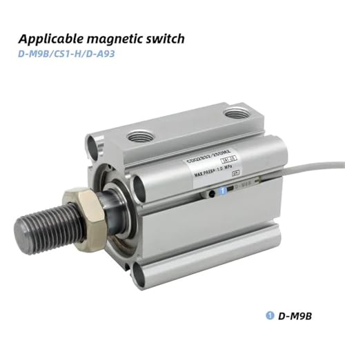 Vérin compact double acting CQ2B100 CDQ2B100 mâle thread 100-40DMZ pneumatique