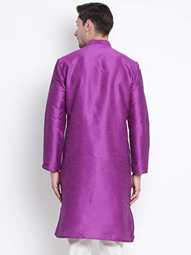 Image of VASTRAMAY Men Light Blue Cotton Kurta Pyjama and Dupatta Set (VASMKWH000nPCWHnD5AQ 36) | Independence Day
