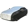 Coverado Car Cover Waterproof All Weather, 210D Lightweight Full Exterior Covers Snow Wind Sun UV Protection, Outdoor Car Covers for Automobiles Universal Fit for Sedan (170-190)